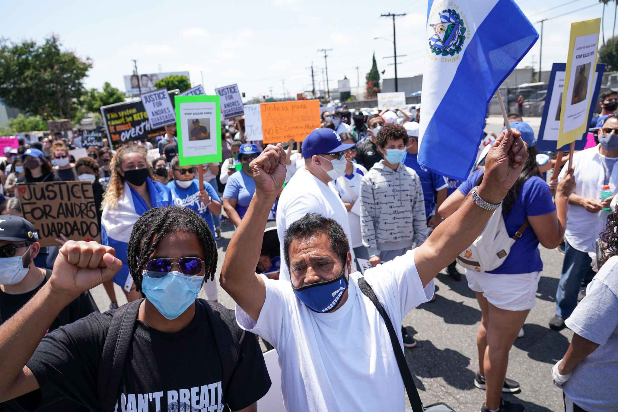 As well as Black Lives Matter, protesters chanted and used the hashtag #latinolivesmatter in the days following Guardado's death. Photo: Francisco Lozano