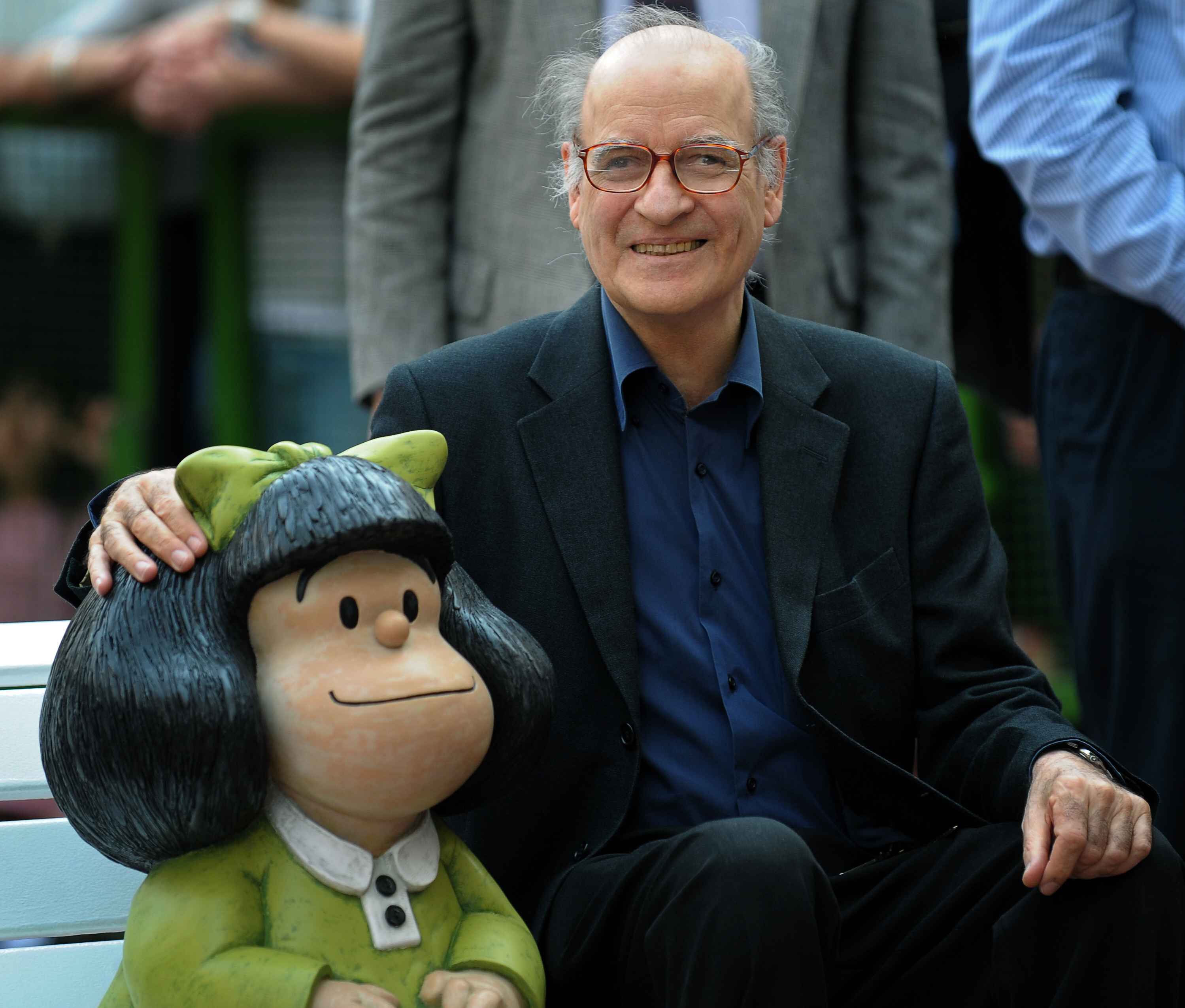 Joaquin Salvador Lavado "Quino", en una imagen de 2009 tomada en Buenos Aires. Foto de Alejandro Pagni / Afp.