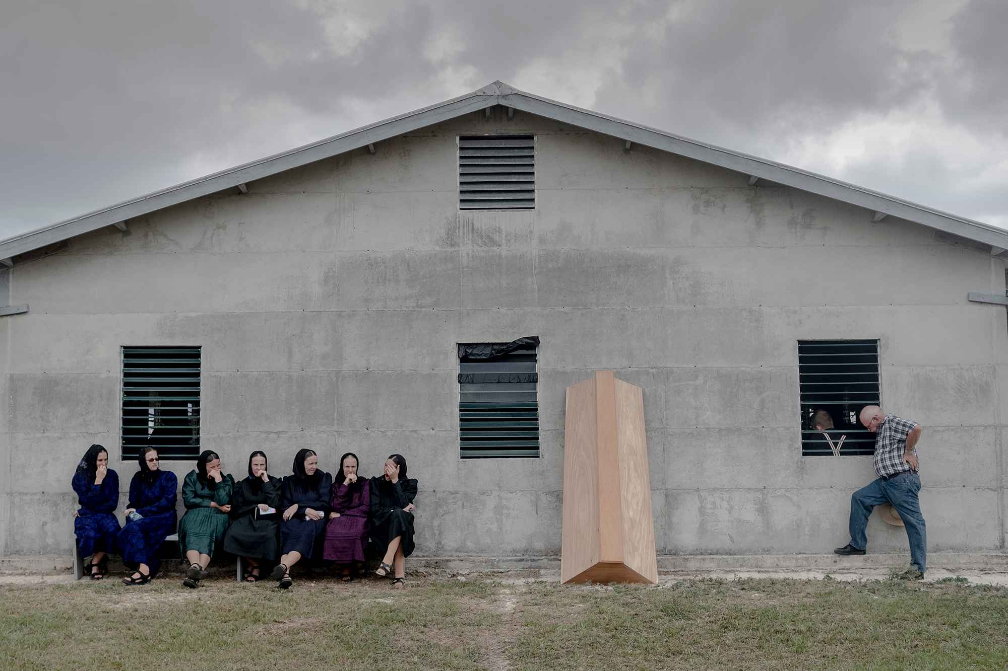 Funeral del menonita Henrique Reimer, en Shipyard, Belice. 3 de mayo, 2019. La imagen es parte del proyecto Frontera Sur. Foto de El Faro: Fred Ramos. 